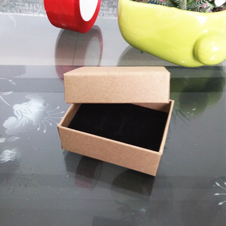 8.5x6.5x3.5 cm 크래프트 종이 상자 팔찌/목걸이 상자 보석 상자 반지, 목걸이, 귀걸이 포장/시계 드라이브 선물 box100pcs/lot